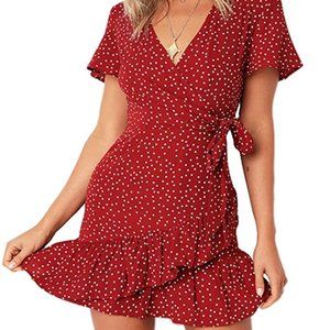 Red Polka-dot mini Dress